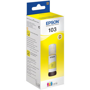 Epson 103 EcoTank Ink Bottle, Yellow Ink for Printer Refill, 65ml